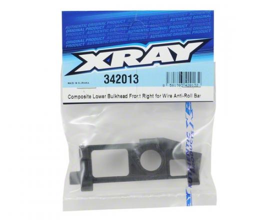 XRay Composite Lower Bulkhead Front Right For Wire Anti-Roll Bar