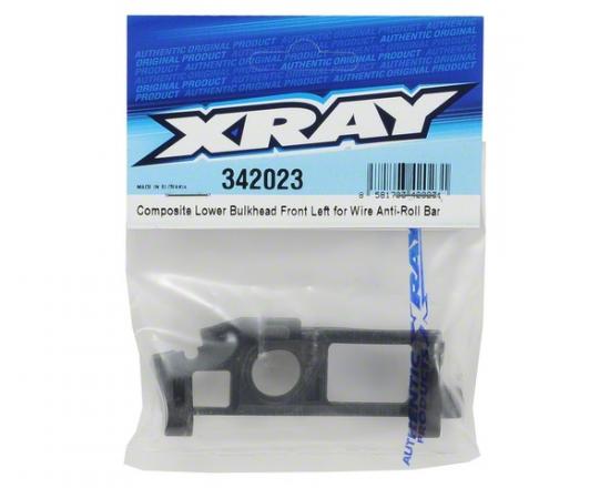 XRay Composite Lower Bulkhead Front Left For Wire Anti-Roll Bar
