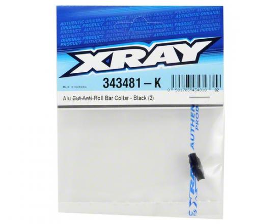 XRay Aluminium Cutted Anti-Roll Bar Collar - Black (2)