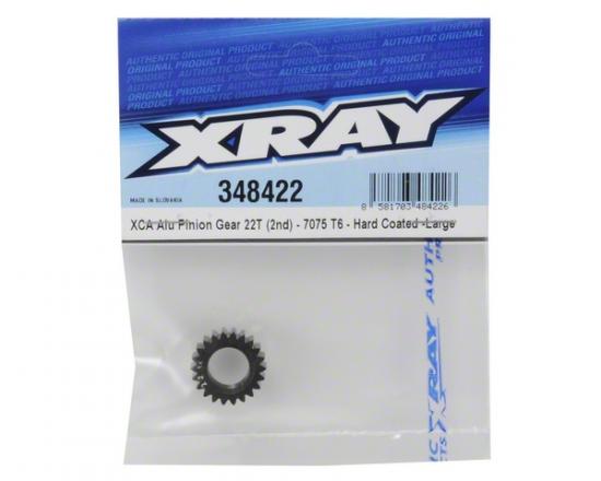 XRay Xca Aluminium Pinion Gear 22T (2nd) - 7075 T6 - Hard Coated - Large