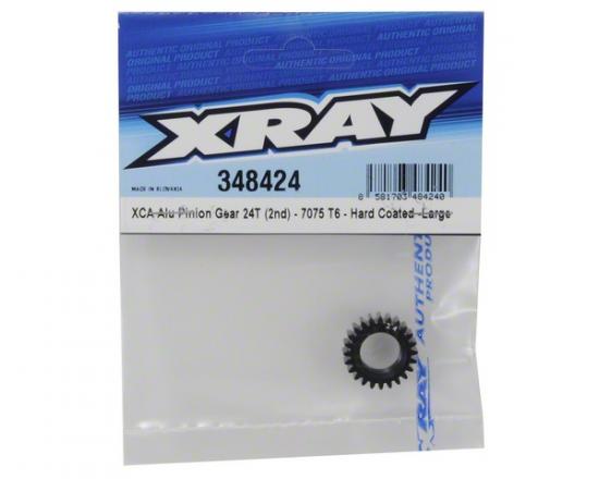 XRay Xca Aluminium Pinion Gear 24T (2nd) - 7075 T6 - Hard Coated - Large