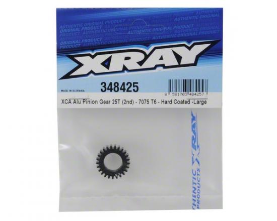 XRay Xca Aluminium Pinion Gear 25T (2nd) - 7075 T6 - Hard Coated - Large