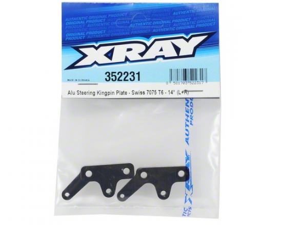 XRay XB8 Aluminium Steering Kingpin Plate - Swiss 7075 T6 - 14 (L+R)