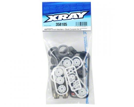XRay XB8 Front Shock Absorbers + Boots Complete Set (2)