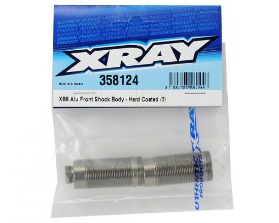 XRay XB8 Aluminium Front Shock Body - Swiss 7075 T6 - Hard Coated (2)