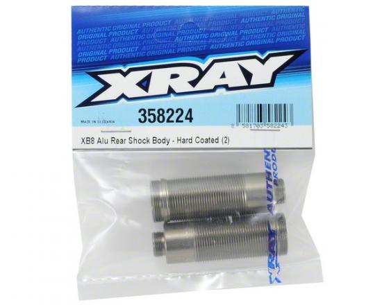XRay XB8 Aluminium Rear Shock Body - Swiss 7075 T6 - Hard Coated (2)
