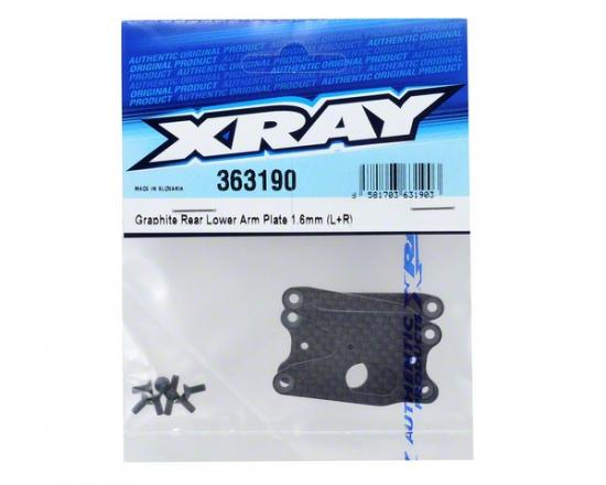 XRay Graphite Rear Lower Arm Plate 1.6mm (L+R)