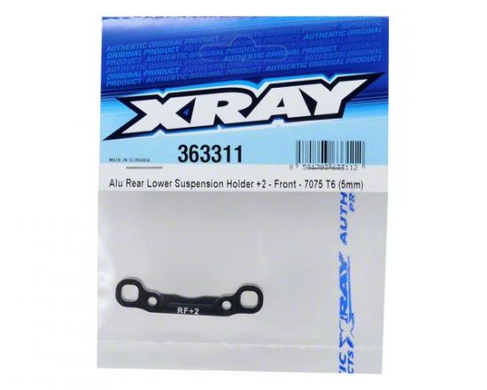 XRay Aluminium Rear Lower Susp. Holder +2 - Front - 7075 T6 (5mm)