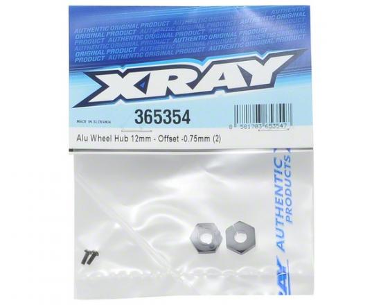 XRay Aluminium Wheel Hub 12mm - Offset -0.75mm (2)