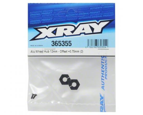 XRay Aluminium Wheel Hub 12mm - Offset +0.75mm (2)