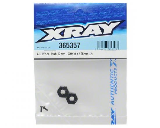 XRay Aluminium Wheel Hub 12mm - Offset +2.25mm (2)