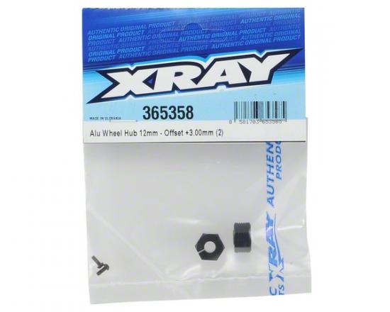 XRay Aluminium Wheel Hub 12mm - Offset +3.00mm (2)