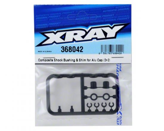 XRay Composite Shock Bushing + Shim For Aluminium Cap (2+2)