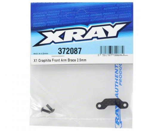 XRay X1 Graphite Front Arm Brace - 2.5mm