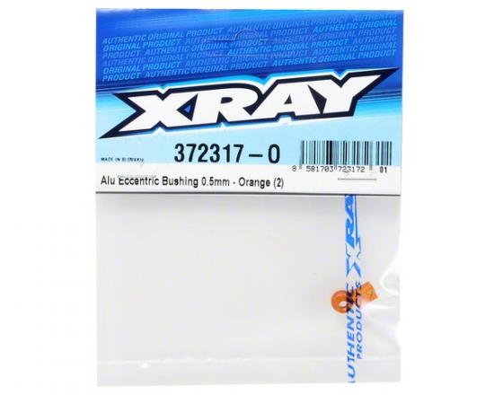 XRay Aluminium Eccentric Bushing 0.5mm - Orange (2)