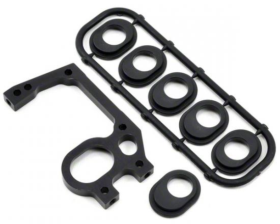 XRay X1 Aluminium Rear Bulkhead - Left + Ride Height Adjusters