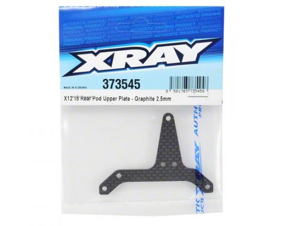 XRay X1215 Rear Pod Upper Plate - Graphite 2.5mm