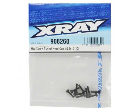 XRay Hex Screw Socket Head Cap M2.5X10 (10)