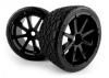 HPI Phaltline Tyres Pre Mounted on 3256 Blast Black Wheels (2)