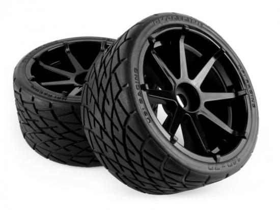 HPI Phaltline Tyres Pre Mounted on 3256 Blast Black Wheels (2)