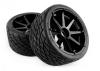 HPI Phaltline Tyres Pre Mounted on 3256 Blast Black Wheels (2)