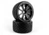 HPI Phaltline Tyres Pre Mounted on 3256 Blast Black Wheels (2)