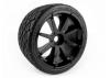 HPI Phaltline Tyres Pre Mounted on 3256 Blast Black Wheels (2)