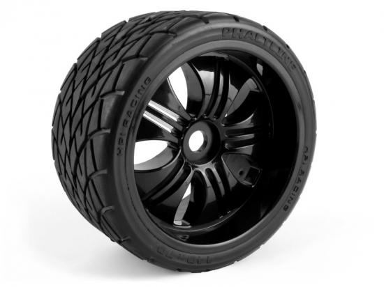 HPI Phaltline Tyres Pre Mounted on 3251 Tremor Black Wheels (2)