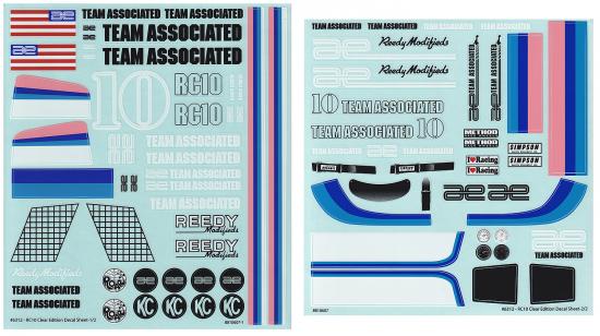 Team Associated RC10CC Decal Sheet