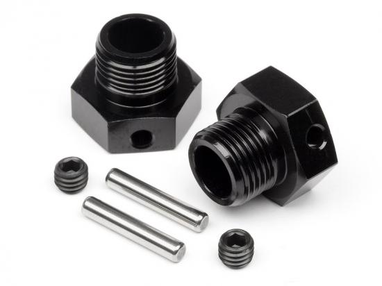 Wheel Hex Hub 6.7mm Black (2Pcs)