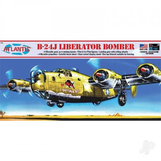 Atlantis Models 1:92 B-24J Bomber Buffalo Bill with Swivel Stand