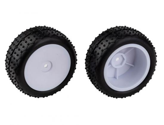 Team Associated Reflex 14 Wide Mini Pin Tyres - Mounted White
