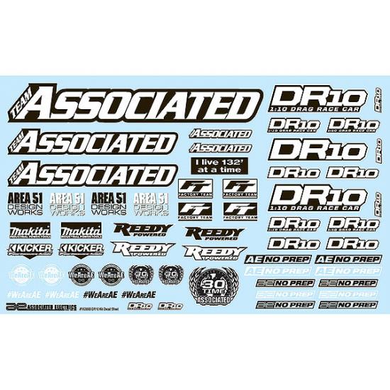 Team Associated DR10 Decal Sheet
