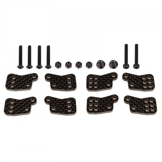 Team Associated RC8B4.1/E FT Rear Hub Tower Set - Carbon