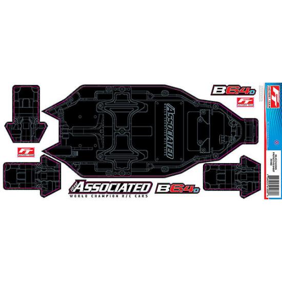 Team Associated RC10B6.4D FT C Hassis Protective Sheet - Print