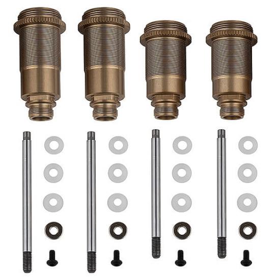 Team Associated FT 13mm Shock Bodies and Shafts - Front and Rear (23 + 27.5mm) Set - With Genuine Fox Kashima Coating