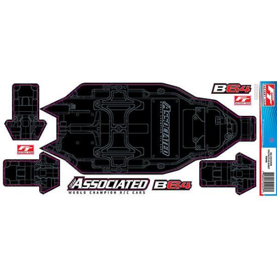 Team Associated RC10B6.4 FT Ch Assis Protective Sheet - +3mm -