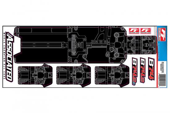 Team Associated RC10B74.2 FT Chassis Protective Sheet - Print