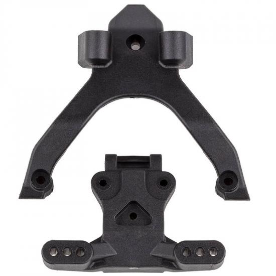 Team Associated RC10B7 FT Top Plate + Ballstud Mount - Carbon