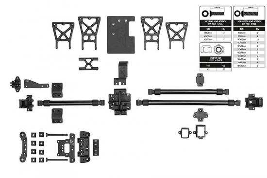 Corally Xtreme Chassis Brace Kit - Fits All TC 1:8 MT Cars