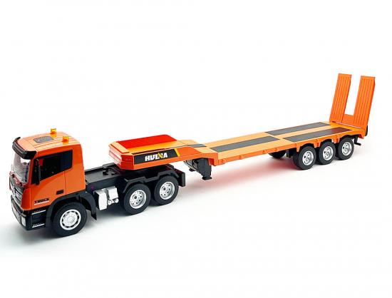 HuiNa 1:24 Platform Trailer And Excavator Set