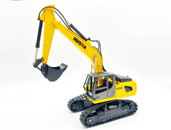 HuiNa 1:24 Platform Trailer And Excavator Set