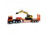 HuiNa 1:24 Platform Trailer And Excavator Set