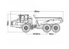 HuiNa K960 Hydraulic Kabolite 6X6 Alloy Articulated Truck