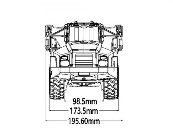 HuiNa K960 Hydraulic Kabolite 6X6 Alloy Articulated Truck