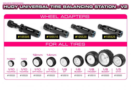 Hudy Wheel Adapter For 1:10 Off-Road Car - 14mm