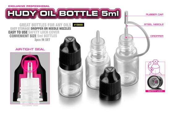 Hudy Oil Bottle, Nose, Steel Needle + Safety Lock - 5Ml (3)