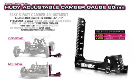 Hudy Adjustable Camber Gauge 80mm
