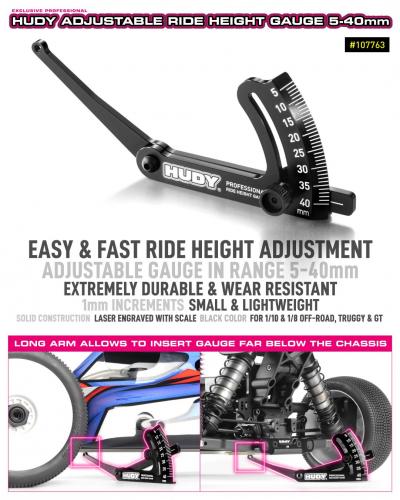 Hudy Adjustable Ride Height Gauge 5-40mm
