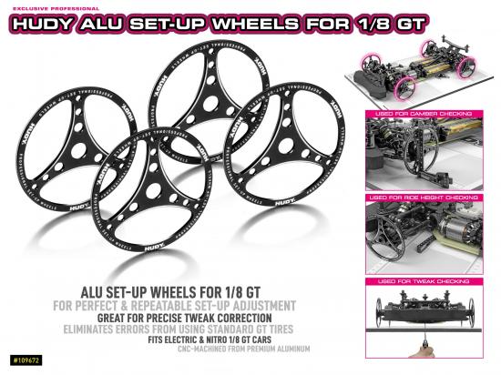 Hudy Aluminium Set Up Wheel For 1:8 GT (4)